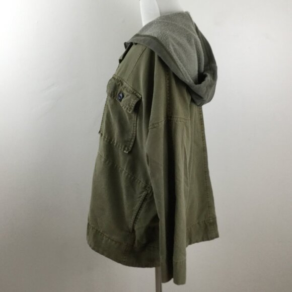Lucky Brand Olive Hooded Jacket m - Picture 4 of 10